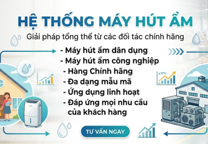 Hệ Thống Máy Hút Ẩm Công Nghiệp: Giải Pháp Kiểm Soát Độ Ẩm Tối Ưu Cho Doanh Nghiệp