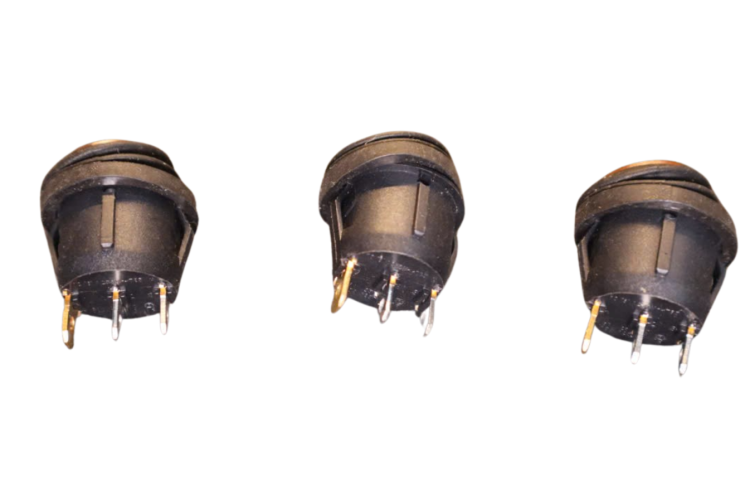 Công tắc bập bênh có đèn báo 3 chân 220VAC KCD1-106VW