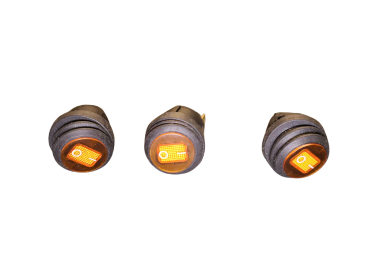 Công tắc bập bênh có đèn báo 3 chân 220VAC KCD1-106VW